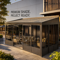 Pergola d'extérieur en aluminium de qualité supérieure 4x3 m pour projets résidentiels, commerciaux et hôteliers, avec configuration en kit