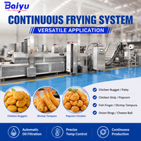 Équipement de fabrication de nuggets de poulet, friteuse continue avec PLC pour grande usine agroalimentaire