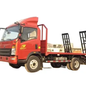 Used truck High Quality SINOTRUK HOWO 4X2 15 tons Container Carry Excavators Engineering Transport Light Flatbed Truck deposit