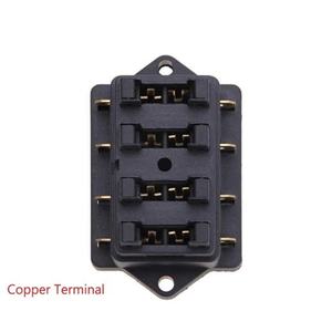 ESUPPORT voiture camion 4 voies porte-fusible Circuit Standard boîte à fusibles porte-bloc fond noir couverture transparente - Product Image 3