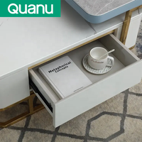 670106 Quanu ensemble de meuble TV de luxe meubles de salon meuble TV rond avec ensemble de table basse salon