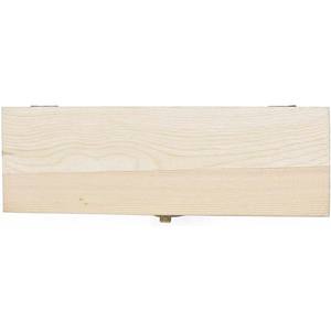 תיבת אחסון עיפרון מעץ לא גמורה עבור מוצרי דייר מחסן ידני ללא ציור - Product Image 5