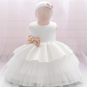 Vestido de Princesa sin Mangas con Lazo Grande para Bebés Niñas 2026, Traje de Bautizo, Primera Comunión, Dama de Honor, Disfraz para Actuación en Escenario - Product Image 5