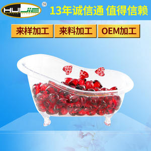 Caja de Almacenamiento de Cosméticos Transparente de Plástico para Baño, Forma Rectangular, Sin Tapa, Material PS, Almacenamiento de Juguetes para Bañera - Product Image 3