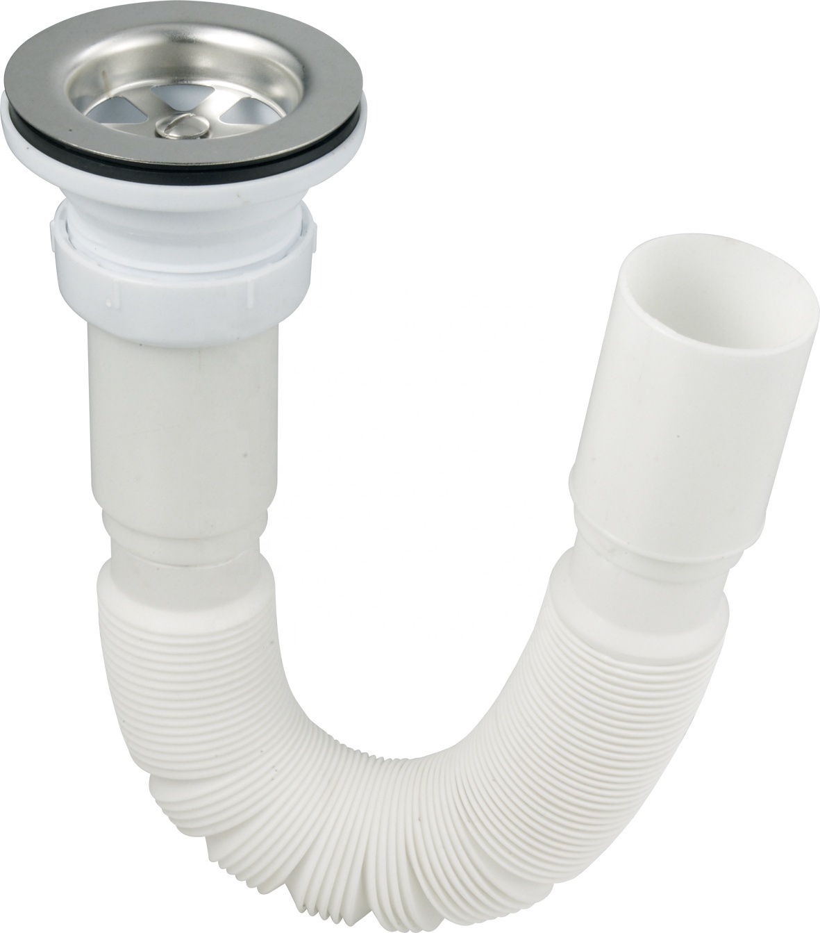 Flexible PVC Sink Drain Hose With Auto Closure – 1.26″ Upper Diameter, Anti-Backflow & Odor-Resistant For Bathroom Washbasins