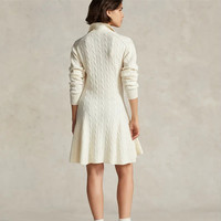 Robe pull en cachemire tricotée à la main, style décontracté et élégant, design tendance, personnalisable, pour femmes