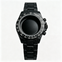 Geschmiedetes Carbon-Uhrengehäuse mit Armband, Chronograph-Uhrengehäuse-Set, Aftermarket-Uhrenzubehör, passend für Automatikwerk
