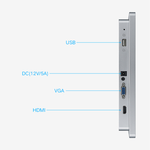 Monitor Industrial de 10.5, 12.1, 15, 17 y 19 Pulgadas con Pantalla Táctil, Resistente, Metálico, con Soporte de Pared para Sistemas de Control, Automatización Industrial - Product Image 4