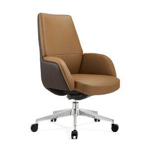 Chaises de conférence pour visiteurs, de couleur marron, fabriquées sur mesure, en cuir PU, pour salle de réunion, chaise de bureau - Product Image 5