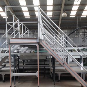 Customized Industrial Aluminum Alloy <b>Step</b> Ladder Fixed Height 500kg Load Capacity For Work <b>Platforms</b> - Product Image 3
