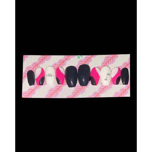 Esmalte de Uñas Abstracto - Forma de Ataúd Corta - Product Image 1