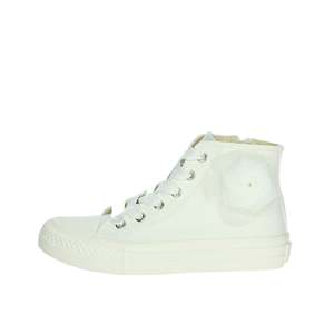 Sneakers Alte da Ragazza Gaelle Paris in Tela Bianca - Scarpe Trendy - Product Image 1