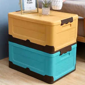 Home Multiple Use Car Trunk Large Capacity Outdoor Folding Collapsible Plastic Clothes Toy Container Storage Box With Lid