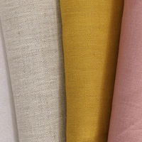 100% tissu de lin bio 190gsm anti-pilules teint uni tissé écologique respirant canapé tissu 2025 Textiles de maison chemise robe