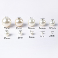 500g par sac 8mm 10mm 12mm perles d'imitation rondes perles en vrac pour les décorations de bricolage pour l'artisanat et le design