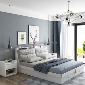 Foshan Furniture Wooden Bed Frame with <b>Storage</b> Double Queen Bed Frame with Drawers For Hotel Apartmetn - Product Image 2