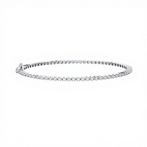 Pulsera de Cadena Tipo Tenis Madonna de Lujo en Oro Amarillo de 9K, 14K, 18K con Diamantes Cultivados en Laboratorio, Corte Brillante, Claridad VS1, Certificación IGI - Product Image 4