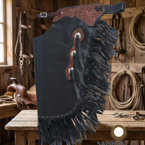 Guantes de Cuero Genuino Premium, Duraderos y Cómodos, Ajuste Ajustable, Hechos a Mano, para Equitación, Montar a Caballo, Rodeo - Product Image 3