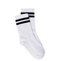 Chaussettes de compression rayées tricotées de haute qualité pour femme - Antidérapantes, respirantes, pour yoga, pilates, barre, gym, adultes
