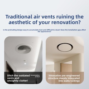 Sistema di climatizzazione centralizzato Fresh Air con uscita aria a disco invisibile regolabile, a risparmio energetico, per palestre e sale, design semplice - Product Image 3