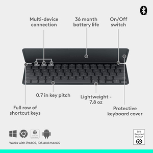 Nouveau <span class=keywords><strong>clavier</strong></span> sans fil USB 3.0 pour ordinateur portable Keys Go 2, alimenté par pile bouton CR2032, autonomie de 1095 jours, faible consommation - Product Image 6