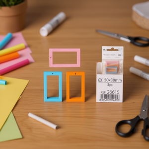 กรอบไม้ทรงสี่เหลี่ยม ILAN ขนาด 50x30 มม. 3 ชิ้น อุปกรณ์งานฝีมือ - Product Image 2