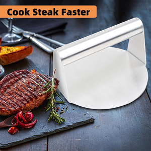 Durevole rotonde Burger Smasher Press personalizzabile in acciaio inox <span class=keywords><strong>Hamburger</strong></span> carne alla griglia <span class=keywords><strong>accessori</strong></span> <span class=keywords><strong>per</strong></span> uso cucina - Product Image 6