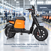 Vélo électrique longue portée en gros, personnalisé pour la livraison de nourriture, vélo cargo puissant à 2 roues, location de flotte, cyclomoteur électrique commercial