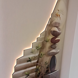 Mural de Porcelana de Cristal con Diseño de Diamantes y Lámpara para Vestíbulo, Sala de Estar o Porche, Decoración del Hogar - Product Image 5