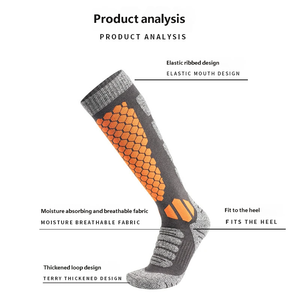 Calcetines térmicos para esquí, calcetines gruesos hasta la rodilla para invierno, calcetines transpirables con absorción de impactos, calcetines largos para esquí y senderismo - Product Image 5