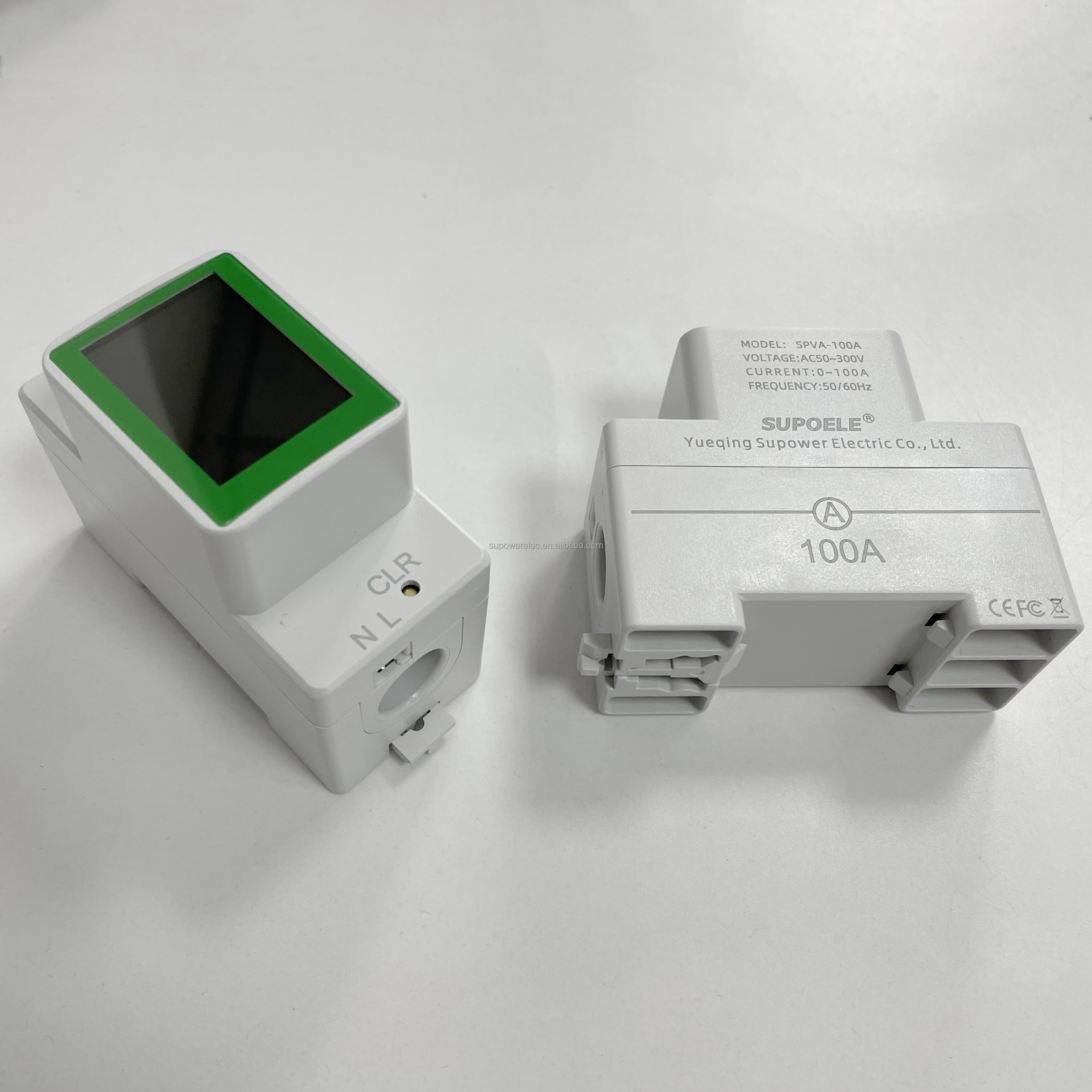Einphasiger digitaler Volt-Ampere-Watt-Kwh-Energiezähler für DIN-Schienenmontage, 4-in-1, 0 ~ 100 A, AC 50 V bis 300 V, Wattmeter, Voltmeter mit eingebautem CT