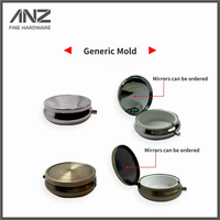 Contenant de baume personnalisé gravé, en alliage de zinc antique moderne, plaqué argent, gaufré, OEM ODM, vide, magnétique, rechargeable, pour parfum solide