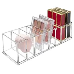 8格亚克力化妆品储物珠宝展示可拆卸化妆盒浴室透明抽屉收纳盒