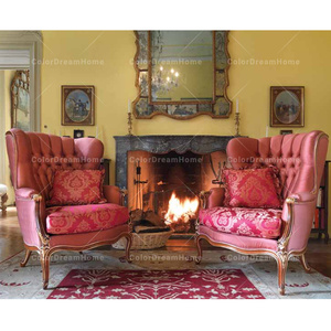 Stile francese Vintage elegante soggiorno in <span class=keywords><strong>legno</strong></span> divano Set <span class=keywords><strong>rosa</strong></span> <span class=keywords><strong>rosa</strong></span> personalizzato <span class=keywords><strong>mobili</strong></span> da soggiorno componibili - Product Image 6
