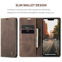 Étui de Téléphone CaseMe 013 pour iPhone 14 13 12 11 8 7 Plus XS XR SE2 SE 3, Étui Portefeuille à Rabat, Accessoires de Téléphonie pour iPhone 14