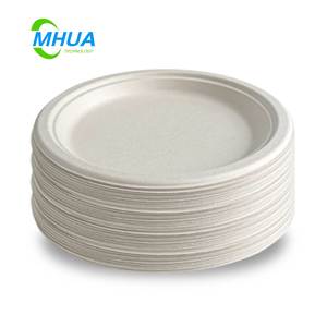 Assiette jetable <span class=keywords><strong>blanche</strong></span> pour servir des aliments Ensemble de vaisselle en papier dégradable au <span class=keywords><strong>micro</strong></span>-ondes - Product Image 1