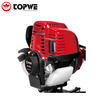 Débroussailleuse à essence TOPWE 35,8 CC 4 temps 0,9 KW, machine de coupe et de désherbage multifonctionnelle pour jardin