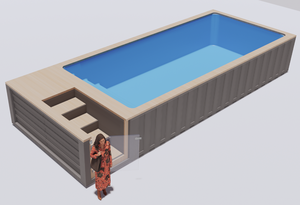 Piscina Contenedor Plegable <span class=keywords><strong>de</strong></span> 20 pies con Estructura <span class=keywords><strong>de</strong></span> Acero <span class=keywords><strong>y</strong></span> <span class=keywords><strong>Piedra</strong></span> Sinterizada Duradera, Impermeable, <span class=keywords><strong>de</strong></span> Instalación Rápida para Oficinas <span class=keywords><strong>y</strong></span> Viviendas - Product Image 5