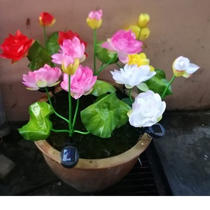 Lampes solaires LED pour jardin en forme de lys, IP65, acier inoxydable, couleurs personnalisables, intensité réglable, CRI 90 élevé, angle de faisceau 360°, autonomie 6-8 heures, pour patio - Product Image 4