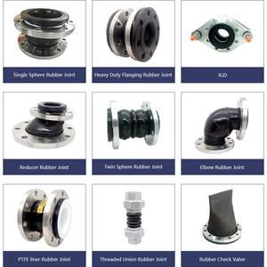 Gomito in gomma con flange e gomiti in gomma, utilizzato negli angoli dei tubi per l'attenuazione delle vibrazioni e la riduzione del rumore. - Product Image 3