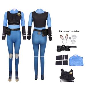 アニメズートジュディ警察ホップスニックワイルドコスプレ衣装ドレス子供漫画メイドカーニバル誕生日パーティー女の子ジュディドレス - Product Image 6