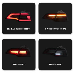 Nuevas luces traseras LED para Tesla Model 3 Model <span class=keywords><strong>Y</strong></span> 2019-2021 Modificado Plug and Play Señal de funcionamiento Luces de freno de parada trasera - Product Image 4