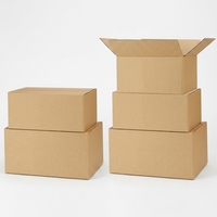 Petites boîtes d'expédition en carton ondulé brun - Boîtes pour l'emballage - Petites entreprises - Envoi postal
