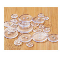 Botón de costura de resina de 2 agujeros transparente negro blanco redondo coser botón accesorios hechos a mano niños botón artesanías