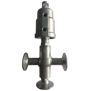 Vendita certificazione di qualità sanitario SS304 SS316L 1/2 "in acciaio inox pneumatico Tri morsetto tre vie valvola ad angolo sede - Product Image 3