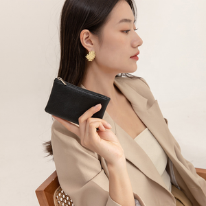 Fornitura di fabbrica Mini portafogli con cerniera da <span class=keywords><strong>donna</strong></span> porta carte di credito borsa per il cambio tasche <span class=keywords><strong>portamonete</strong></span> <span class=keywords><strong>piccolo</strong></span> in morbida pelle PU - Product Image 4