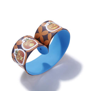 Promocional de silicona Pat Patting Hand Ring Pops <span class=keywords><strong>Papa</strong></span> Circle <span class=keywords><strong>Pulsera</strong></span> de silicona Slap Wristband para niños - Product Image 5