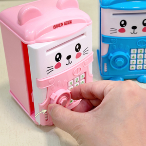 Plastic <strong>Mini</strong> ATM Piggy Bank Money Saving Box Counter Safe Box Coin Bank for Kids Pretend <strong>Play</strong> Preschool Educational Toys - Product Image 5