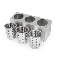 Support à couverts en acier inoxydable, 3 pièces, fourchette, cuillère, couteaux, baguettes, accessoires de restaurant