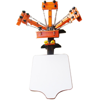 Machine d'impression sérigraphique manuelle 4 couleurs pour petites entreprises, vêtements, textiles, sacs en papier, t-shirts, pièces découpées, cuir